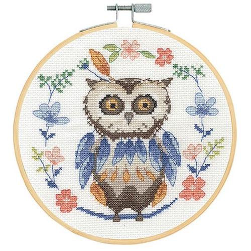 Folk Owl Cross Stitch Kit