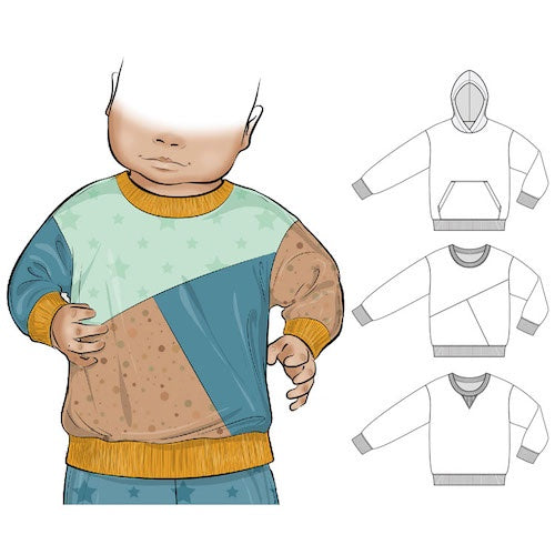 Tadah Patterns Baby Basics - Drop Sleeve Sweater