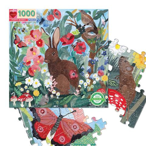 Eeboo Poppy Bunny 1000 pc Puzzle