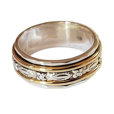 Sterling Silver Double Band Spin Ring