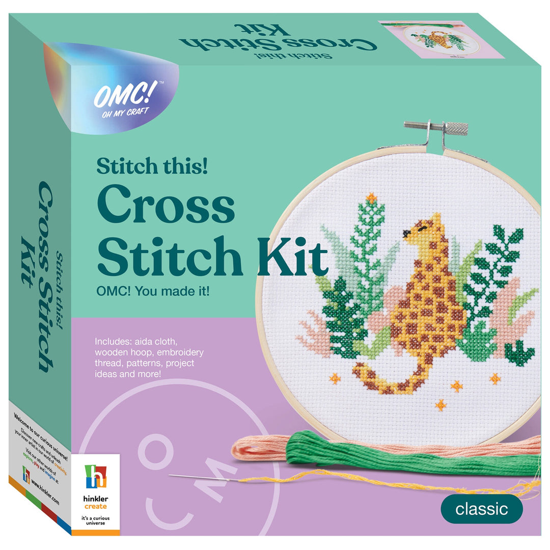 OMC! Cross Stitch Kit Leopard
